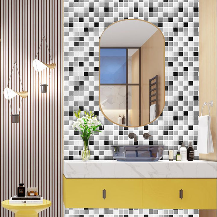 Skorter | Mosaic Tile Wallpaper Plastic Waterproof Peel & Stick Mosaic Tile