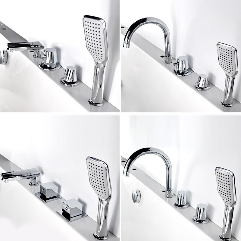 Lisslune | Wall-mounted Copper Roman Bathtub Faucet Low Arc Roman Bathtub Filler Trim