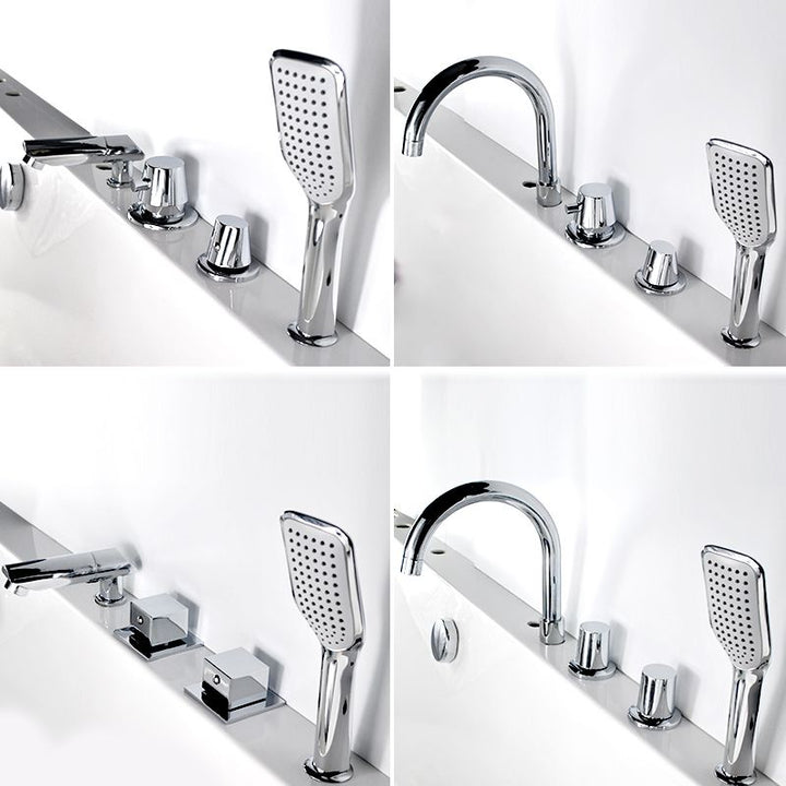 Lisslune | Wall-mounted Copper Roman Bathtub Faucet Low Arc Roman Bathtub Filler Trim