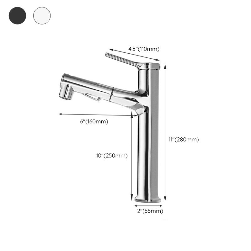 Lisslune | Modern center connection faucet copper center connection washbasin tap for bathroom