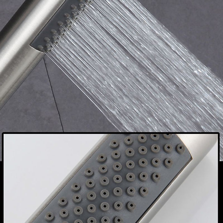Lisslune | Cylindrical Hand Shower with Self-Cleaning Stainless Steel Wall Shower Head