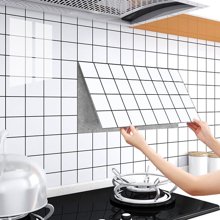 Lisslune | Rectangular PVC 12" X 23" 6-Pack Peel and Stick Wall Tile Kitchen and Bathroom Back Splash
