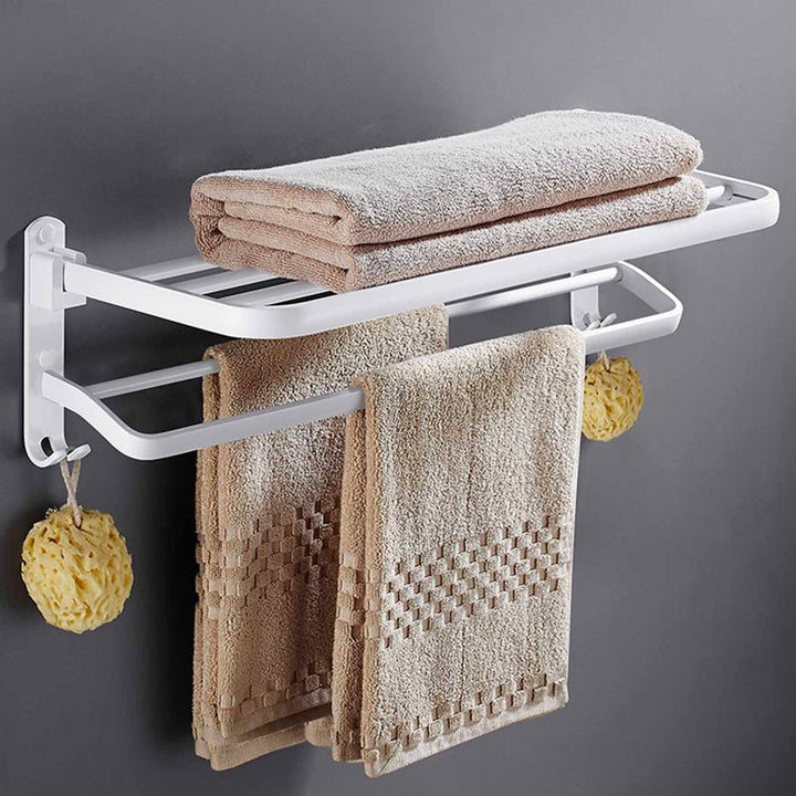 Lisslune | White Bathroom Accessories Hardware Set Modern Bathroom Accessories Set, Towel Rack