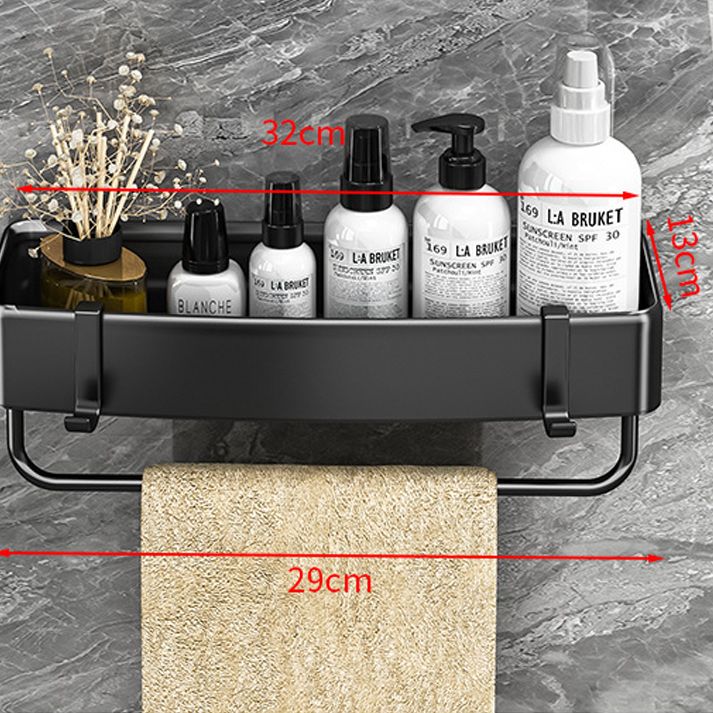 Lisslune | Modern Black-White Metal Bath Hardware Set Bath Rack Bathroom Hardware Set