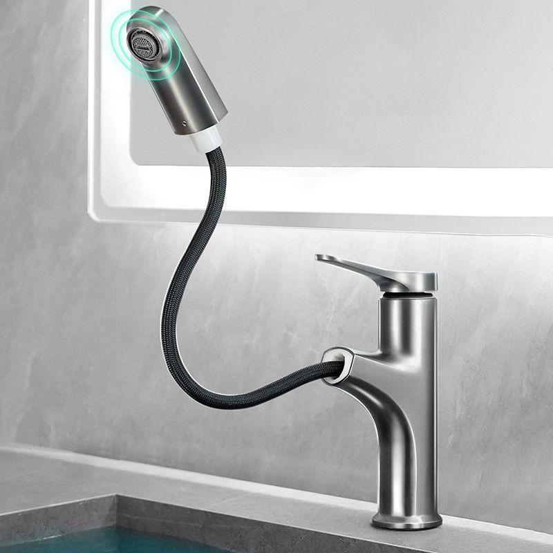 Lisslune | Simplicity Brass Sink Faucet Low Arc Solid Color Centerset Vanity Faucet for the Bathroom