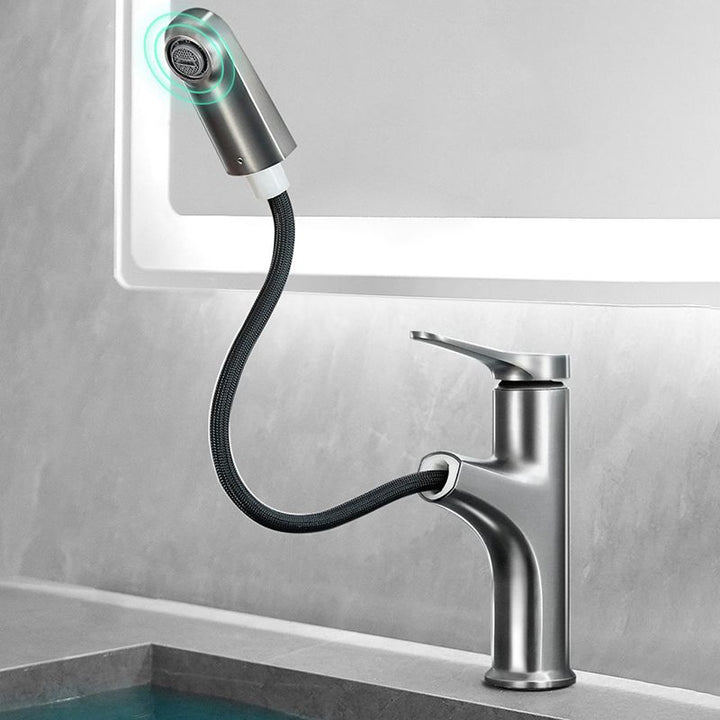 Lisslune | Simplicity Brass Sink Faucet Low Arc Solid Color Centerset Vanity Faucet for the Bathroom