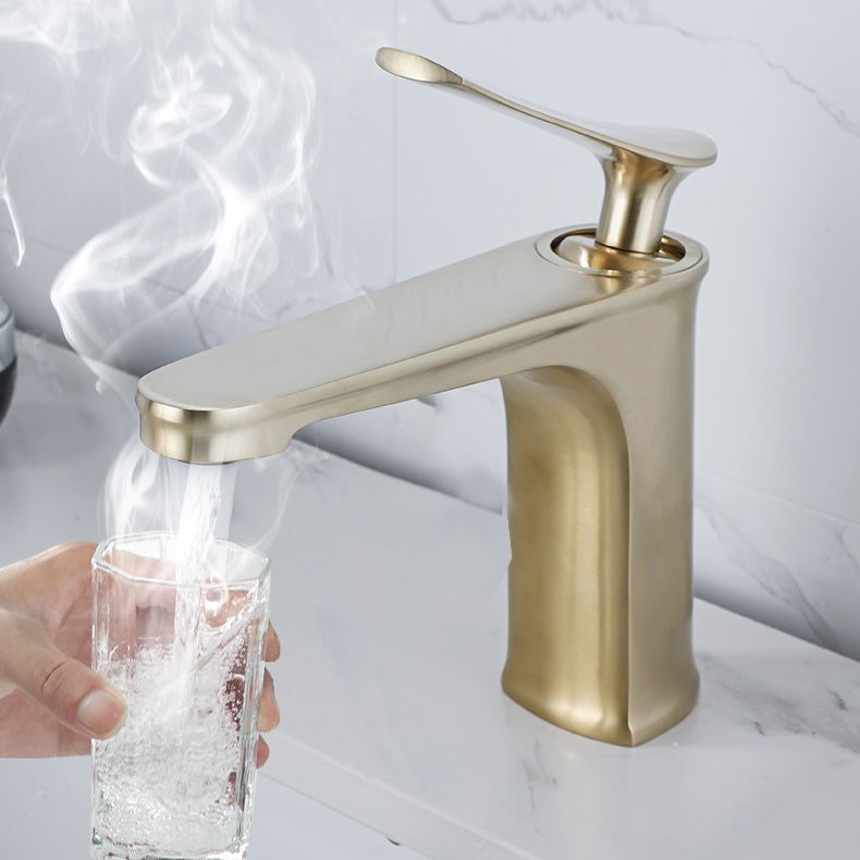 Lisslune | 1 Handle Full Copper Bathroom Sink Faucet Nordic Modern Vanity Faucet with Drain