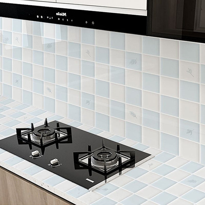 Lisslune | Square Mosaic Peel & Stick Tiles Stain-Resistant Kitchen Backsplash Tiles