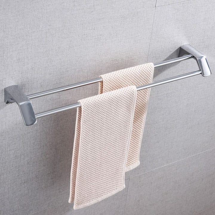 Lisslune | Modern Bathroom Hardware Paper Holder Bathroom Shelf Silver Bathroom Accessory Set
