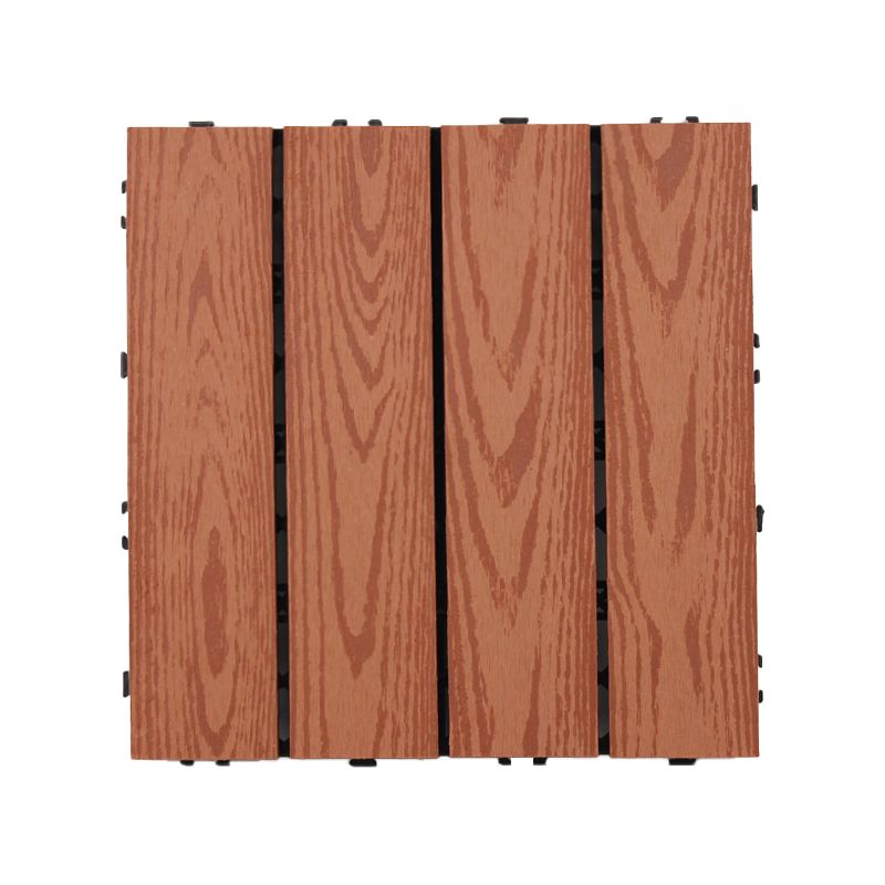 Lisslune | Square Click Patio Floor Tiles Stripe Pattern Tile Set Floorboard