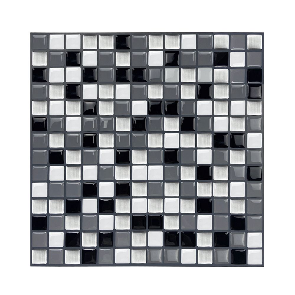 Lisslune | Square Peel & Stick Mosaic Tile Plastic Grid Peel & Stick Mosaic Tile