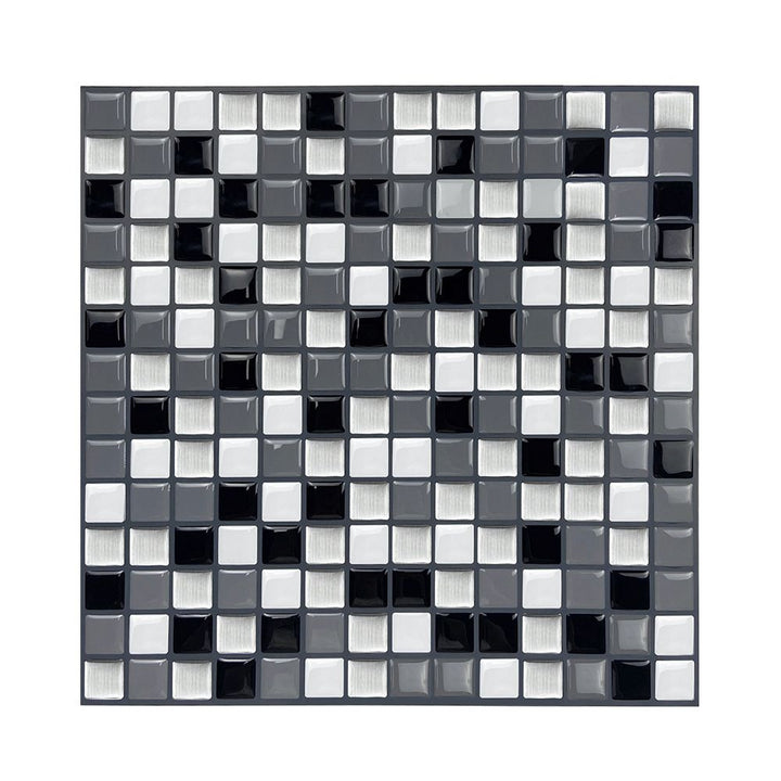 Lisslune | Square Peel & Stick Mosaic Tile Plastic Grid Peel & Stick Mosaic Tile