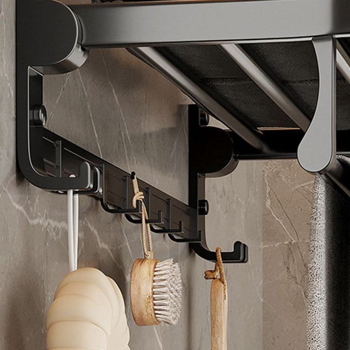Lisslune | Traditional Aluminum Bathroom Accessories Set Black Bathroom Accessories Kit