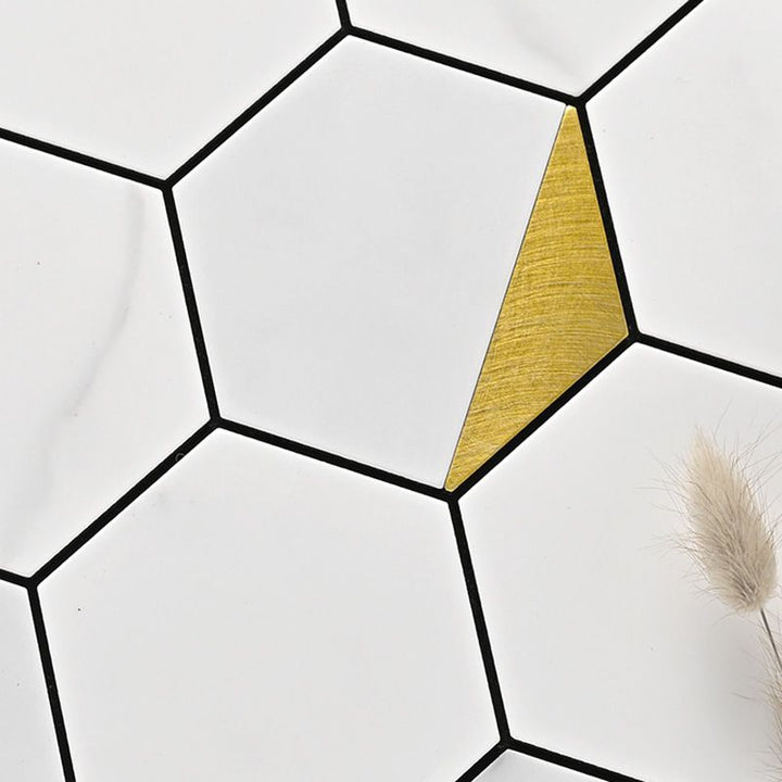 Lisslune | Hexagonal Modern Peel and Stick Tiles Mosaic Tiles Peel and Stick Backdrops
