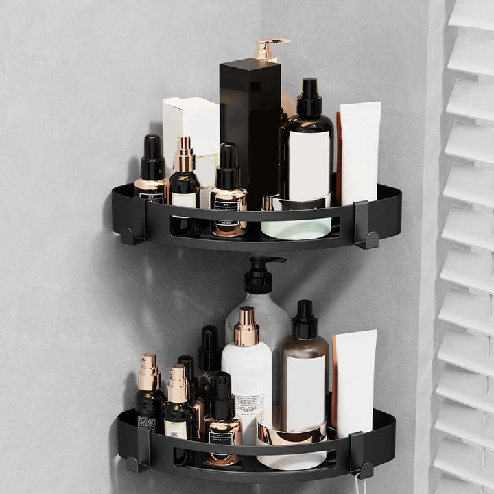 Lisslune | Minimalist black bathroom accessory set paper holder towel bar bath hardware set