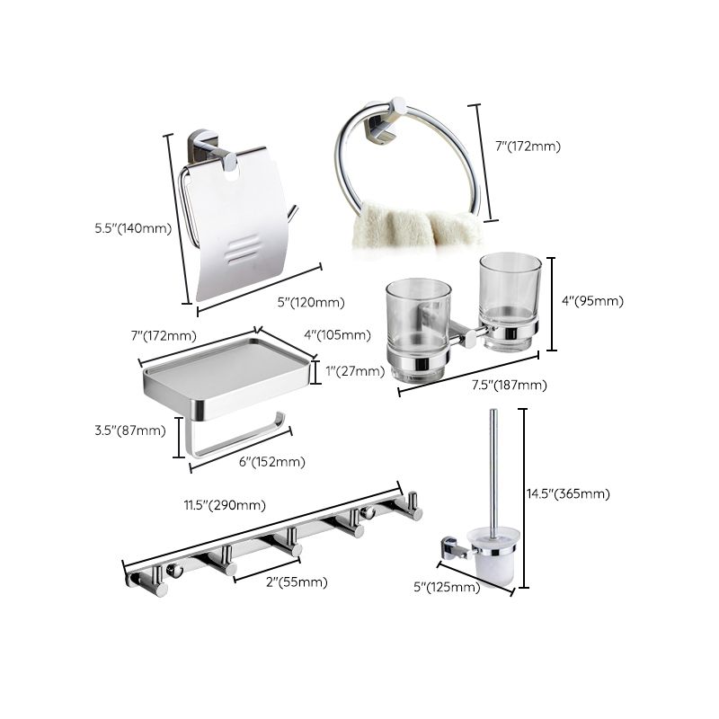 Lisslune | Modern bathroom accessory set paper holder towel bar stainless steel bathroom set