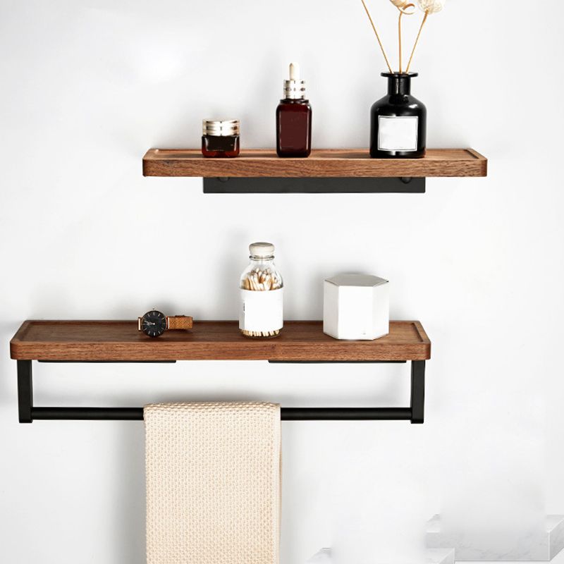 Lisslune | Wood and Aluminum Bath Accessory Set Black Bathroom Accessory Kit