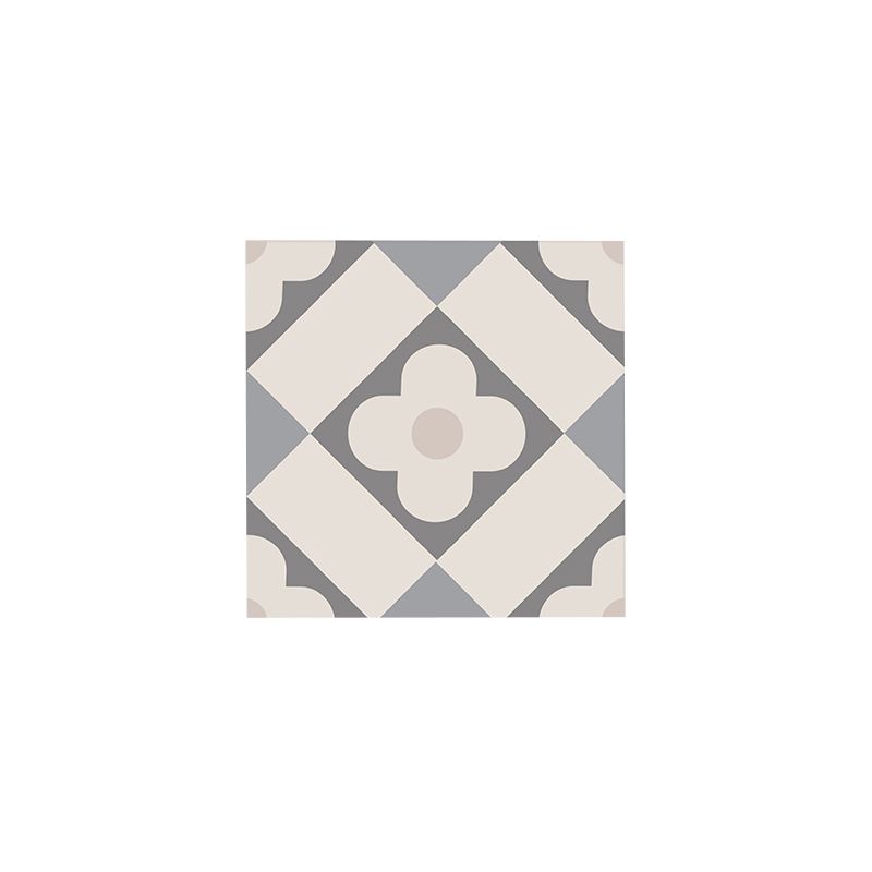 Lisslune | Beige Tone Peel & Stick Tile Square Pattern Print Single Tile