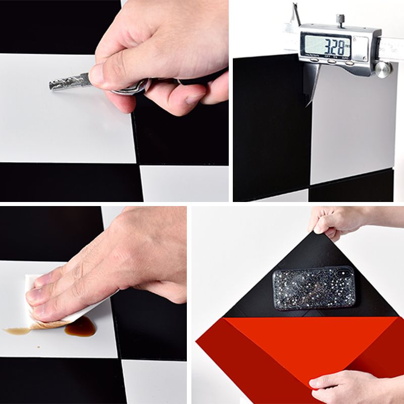 Lisslune | Modern Peel-and-Stick Tiles Vinyl Field Tile Square 5-Pack Peel & Stick Field Tile