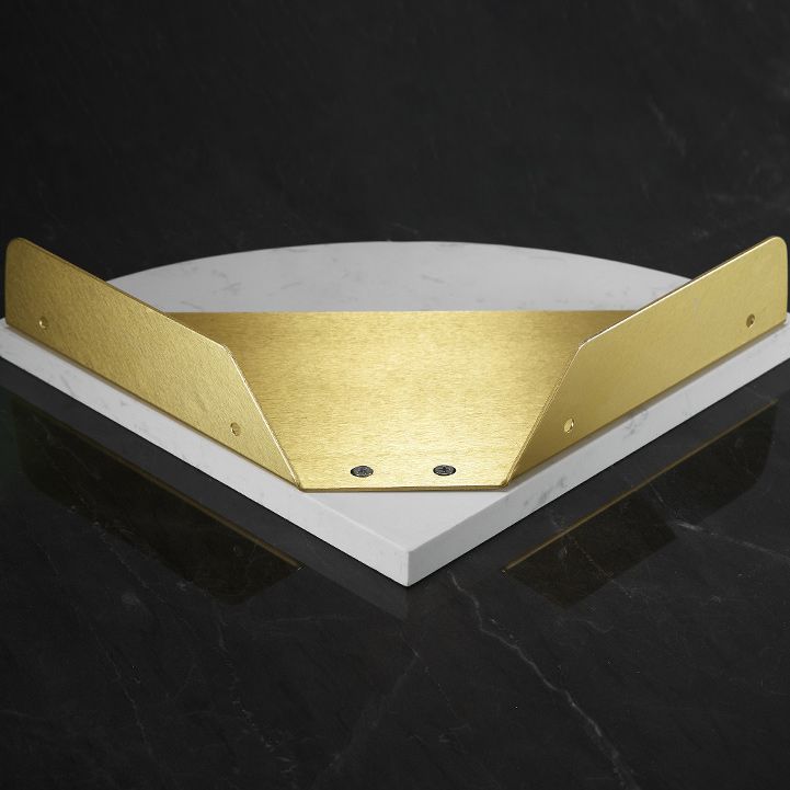 Lisslune | Marble 2-piece Bathroom Accessory Set Brushed Metal Bathroom Shelf