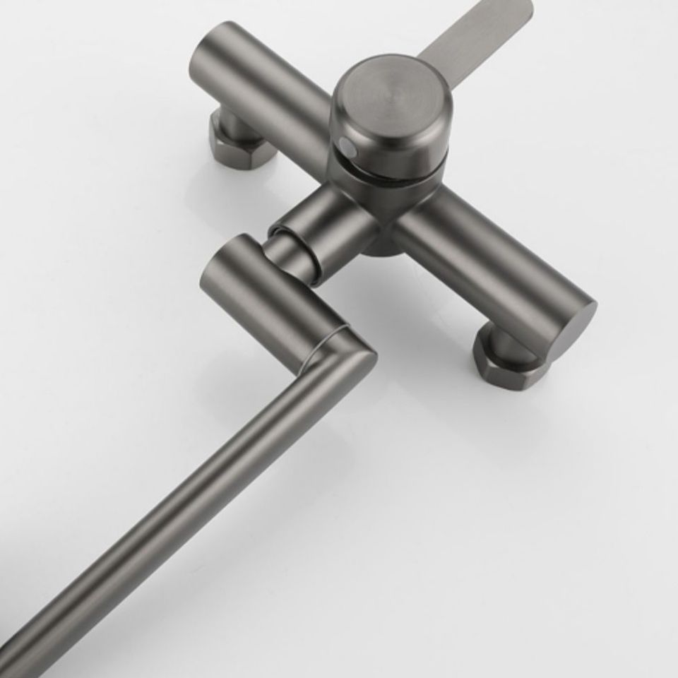 Lisslune | Modern Wall-Mounted Kitchen Faucet Single Lever Faucet in Chrome