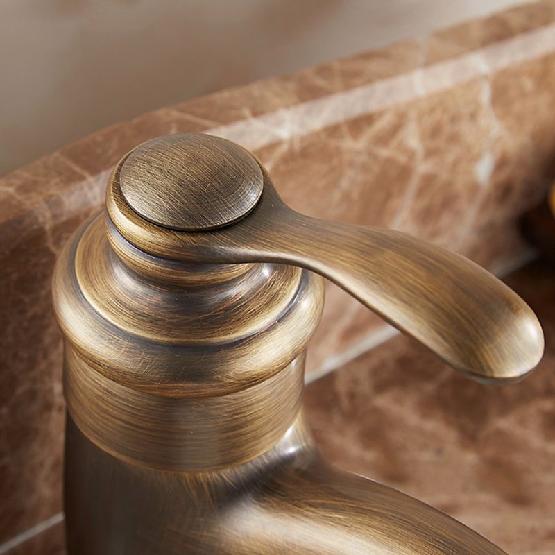 Lisslune | Glam Style Bathroom Sink Faucet Single Handle Low Arc Sink Faucet