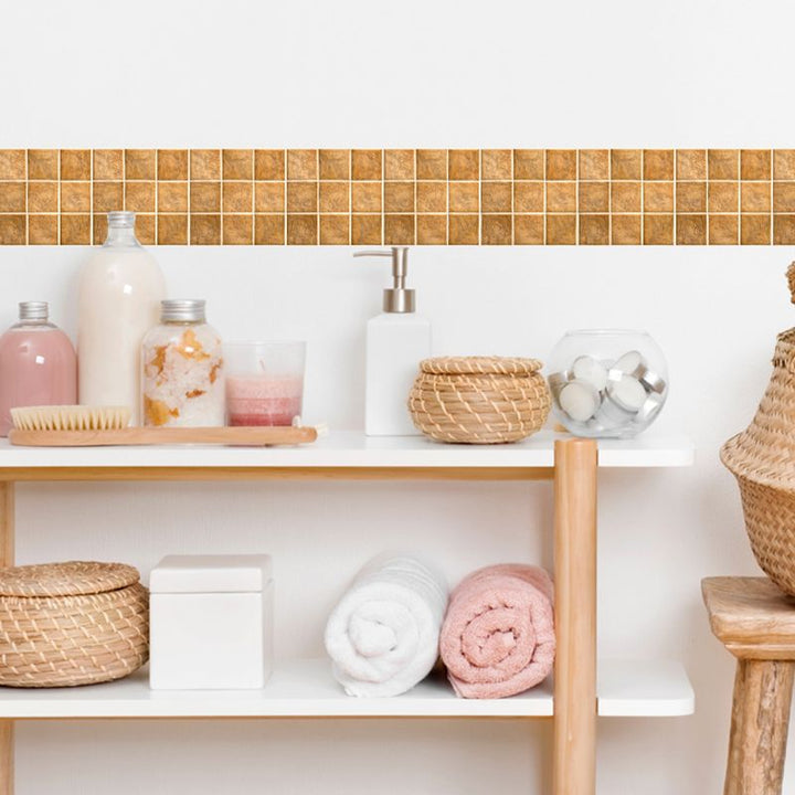 Lisslune | PVC Mosaic Tile waterproof for peeling and sticking for kitchen and bathroom