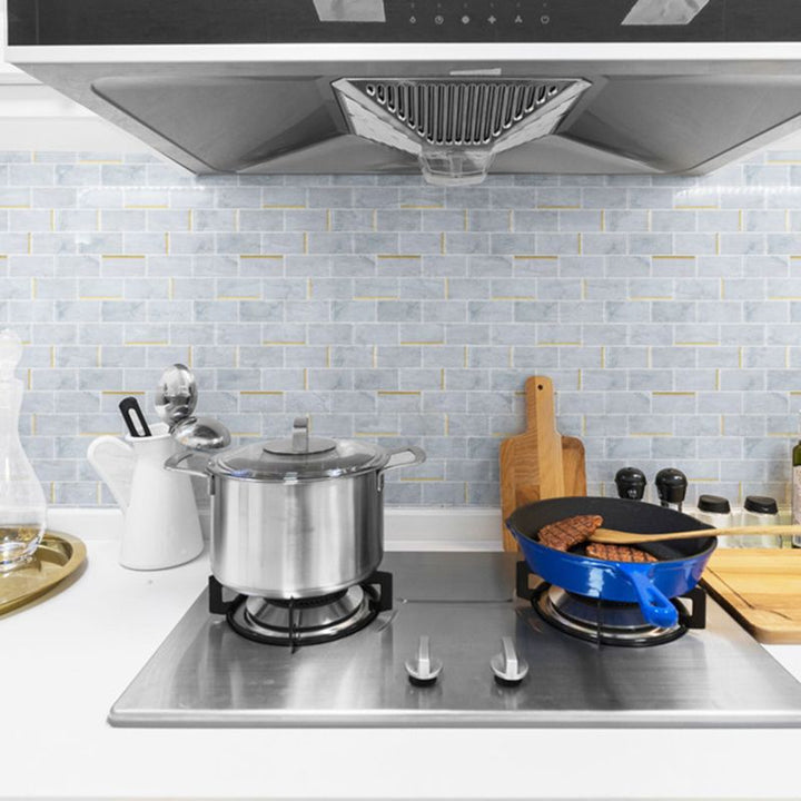 Lisslune | Mosaic Tile Peel & Stick Tile PVC Kitchen Backsplash Peel and Stick Wall Tile