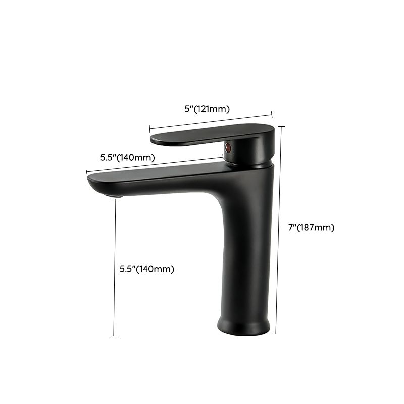 Lisslune | Modern Brass Bathroom Sink Faucet Round Lever Handles Sink Faucet