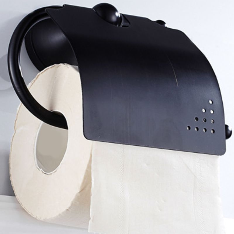 Lisslune | Metal Bathroom Set 4-piece Traditional Style Black Bathroom Accessories Set