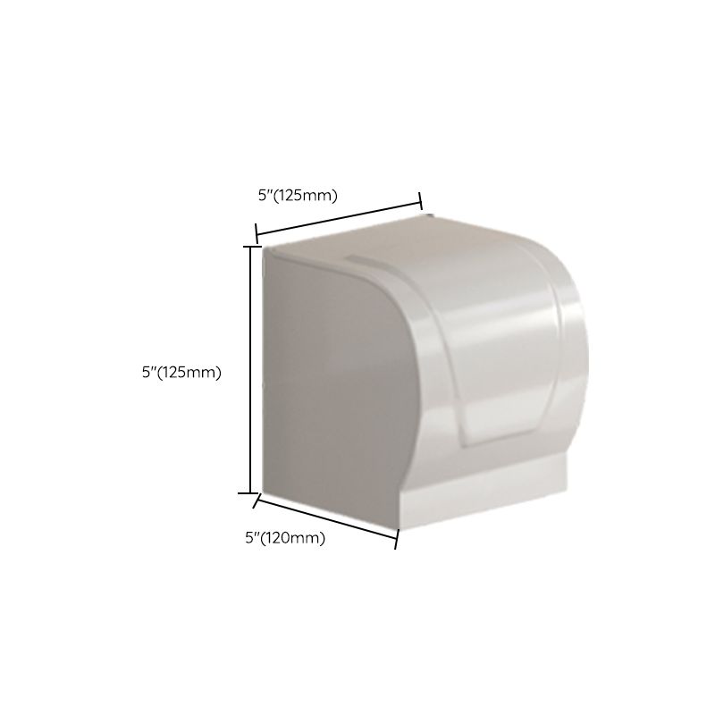 Lisslune | Contemporary Bathroom Hardware Set in White with Bath Shelf/Towel Holder/Paper Holder