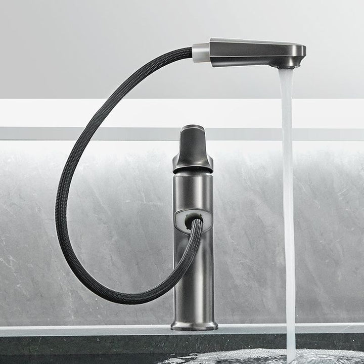 Lisslune | Simplicity Brass Sink Faucet Low Arc Solid Color Centerset Vanity Faucet for the Bathroom