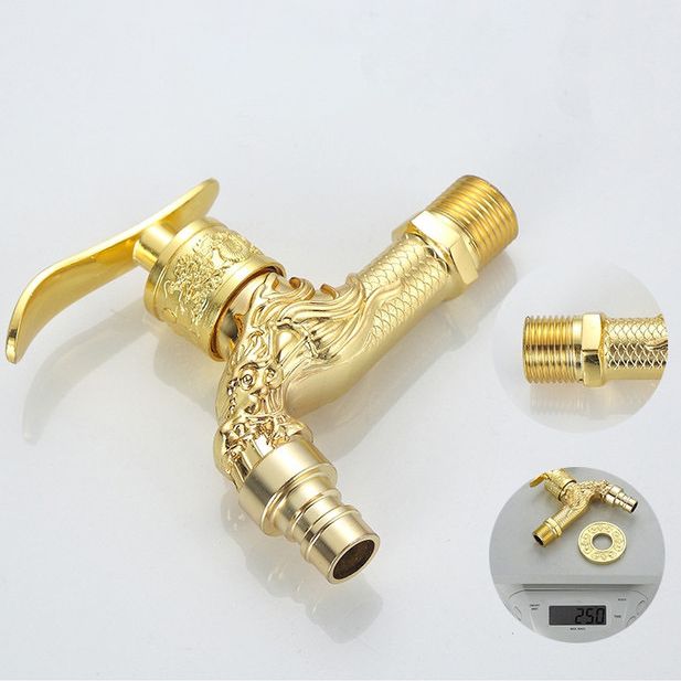Lisslune | Vintage Classic Sink Faucet Zinc Single Handle Dragon Embossing Wall Mounted Faucet