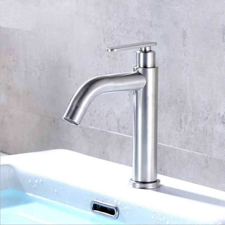 Lisslune | Modern Vessel Faucet Stainless Steel Low Arc Sink Faucet