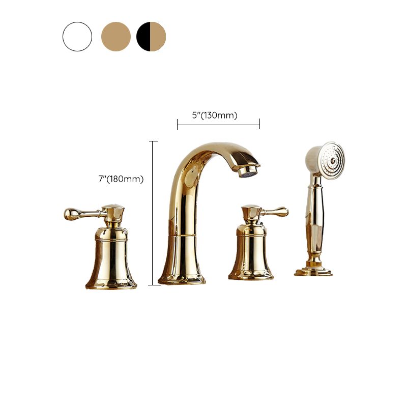 Lisslune | Tradition Bathtub Filler Trim Deck-Mounted Swing Spout Bathtub Filler
