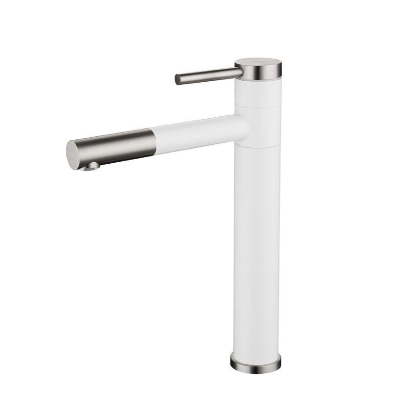 Lisslune | Modern Vessel Sink Faucet Stainless Steel Single Handle Low Arc Pull Down Vessel Faucet