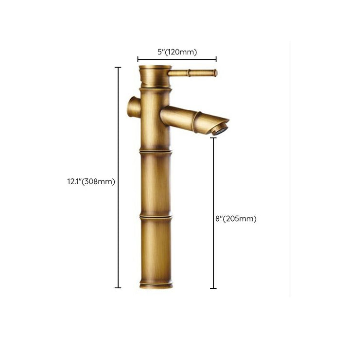 Lisslune | Country House Vessel Faucet Brass Lever Handles Waterfall Spout Basin Faucet