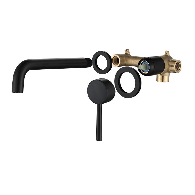 Lisslune | Industrial Sink Faucet Brass Lever Handles Low Arc Wall Mounted Bathroom Faucet