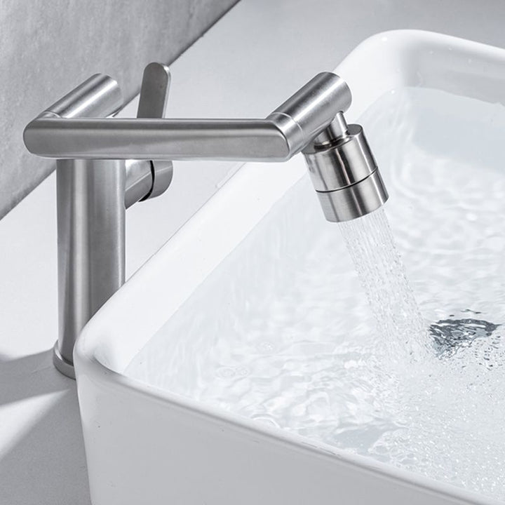 Lisslune | Swivel spout bathroom faucet single hole sink faucet with lever handle