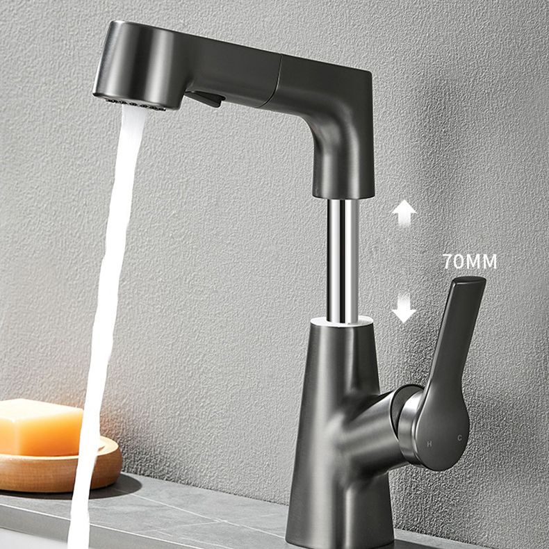 Lisslune | Modern Solid Color Faucet Metal Center Connection Sink Faucet for Bathroom