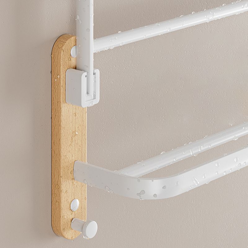 Lisslune | White Metal and Solid Wood Bathroom Accessories Hardware Set