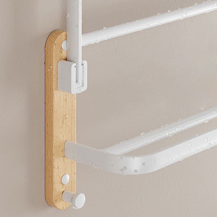 Lisslune | White Metal and Solid Wood Bathroom Accessories Hardware Set