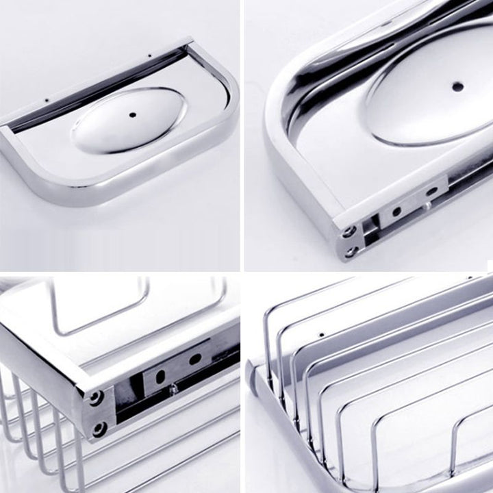 Lisslune | Modern Stainless Steel Bathroom Fixtures Set Towel Bar Bathroom Shelf Bathroom Accessory Set