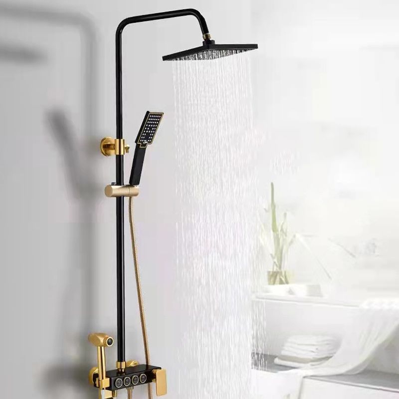 Lisslune | Modern adjustable water flow shower faucet shower arm shower system on the wall