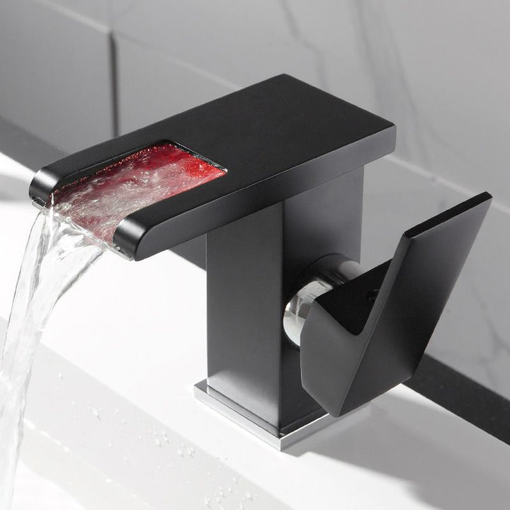 Lisslune | Basin faucet lever handle waterfall outlet bathroom fixture