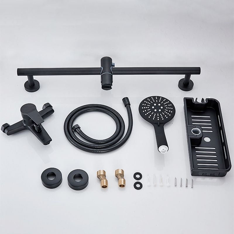 Lisslune | Brass Wall-mounted Shower System Single Handle Shower with Lever Handle