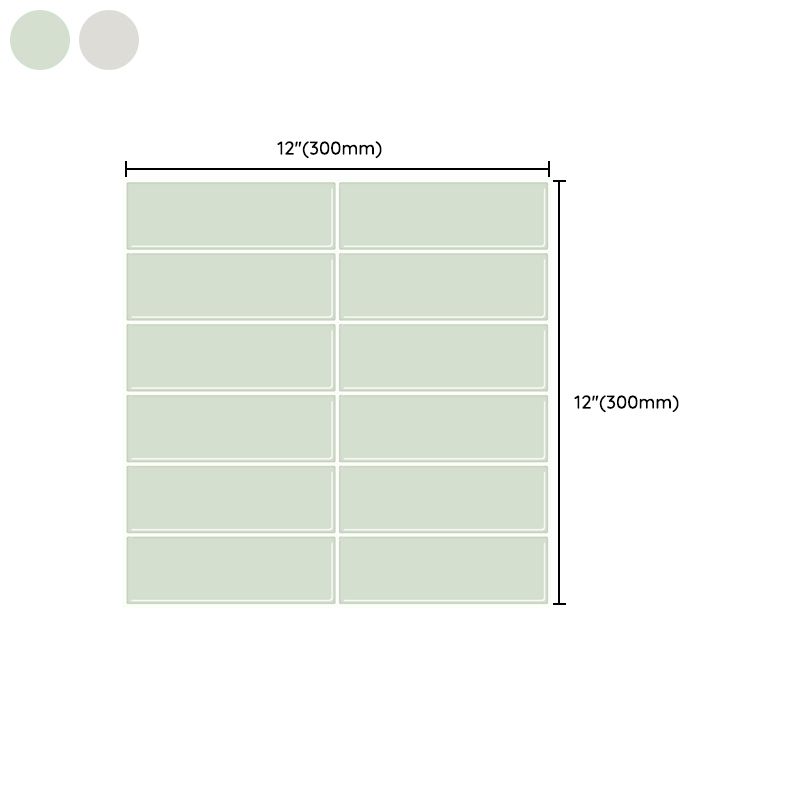 Lisslune | Peel and stick tiles Waterproof plastic rectangular peel and stick tile for the kitchen 2-pack