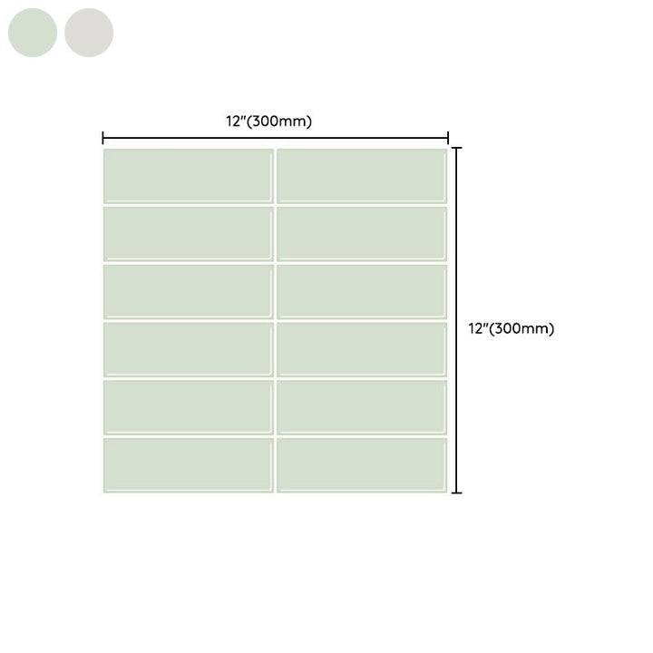 Lisslune | Peel and stick tiles Waterproof plastic rectangular peel and stick tile for the kitchen 2-pack