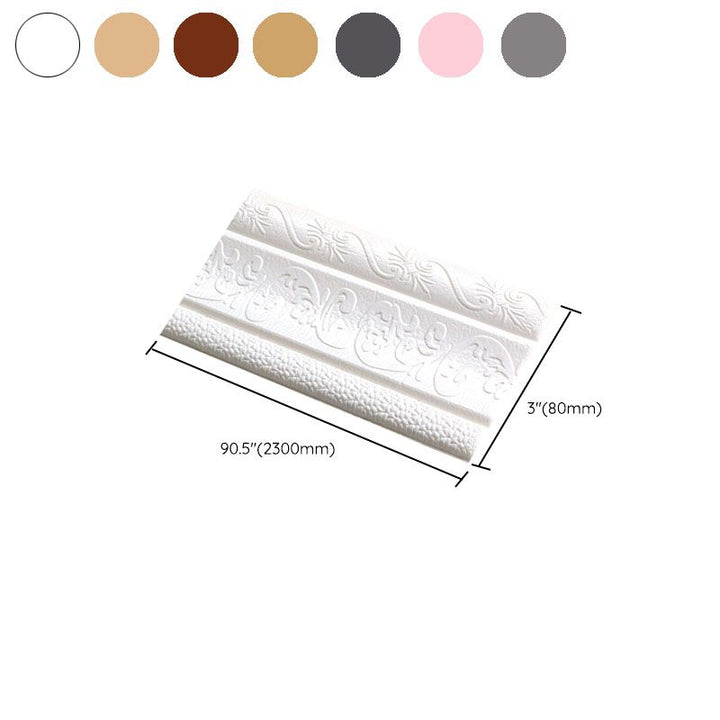 Lisslune | Modern Baseboards 3D Embossing Baseboard PVC Stereo Base Set of 1
