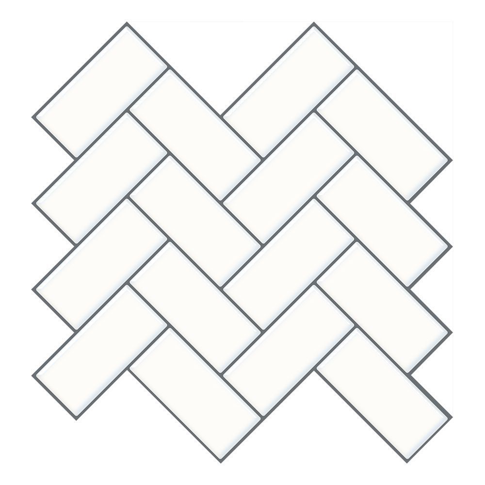 Lisslune | Matte Square Peel & Stick Tile Stone Composite Subway Tile for Kitchen Backsplash